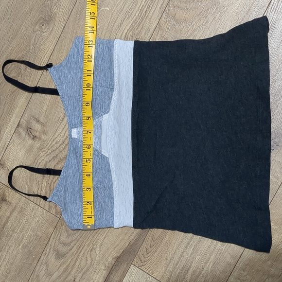 Lululemon Pima Cotton Blend Color block Tank Top Grey Women's Size Small - Picture 3 of 5